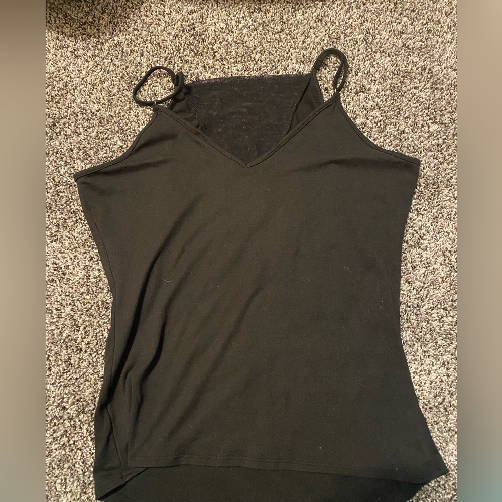 Black tank top.